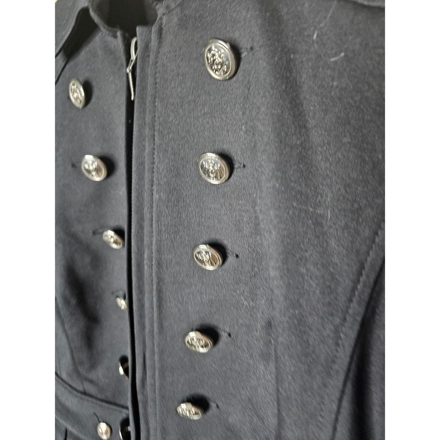 INC International Concepts Black Zip Front Military Jackets Size Small