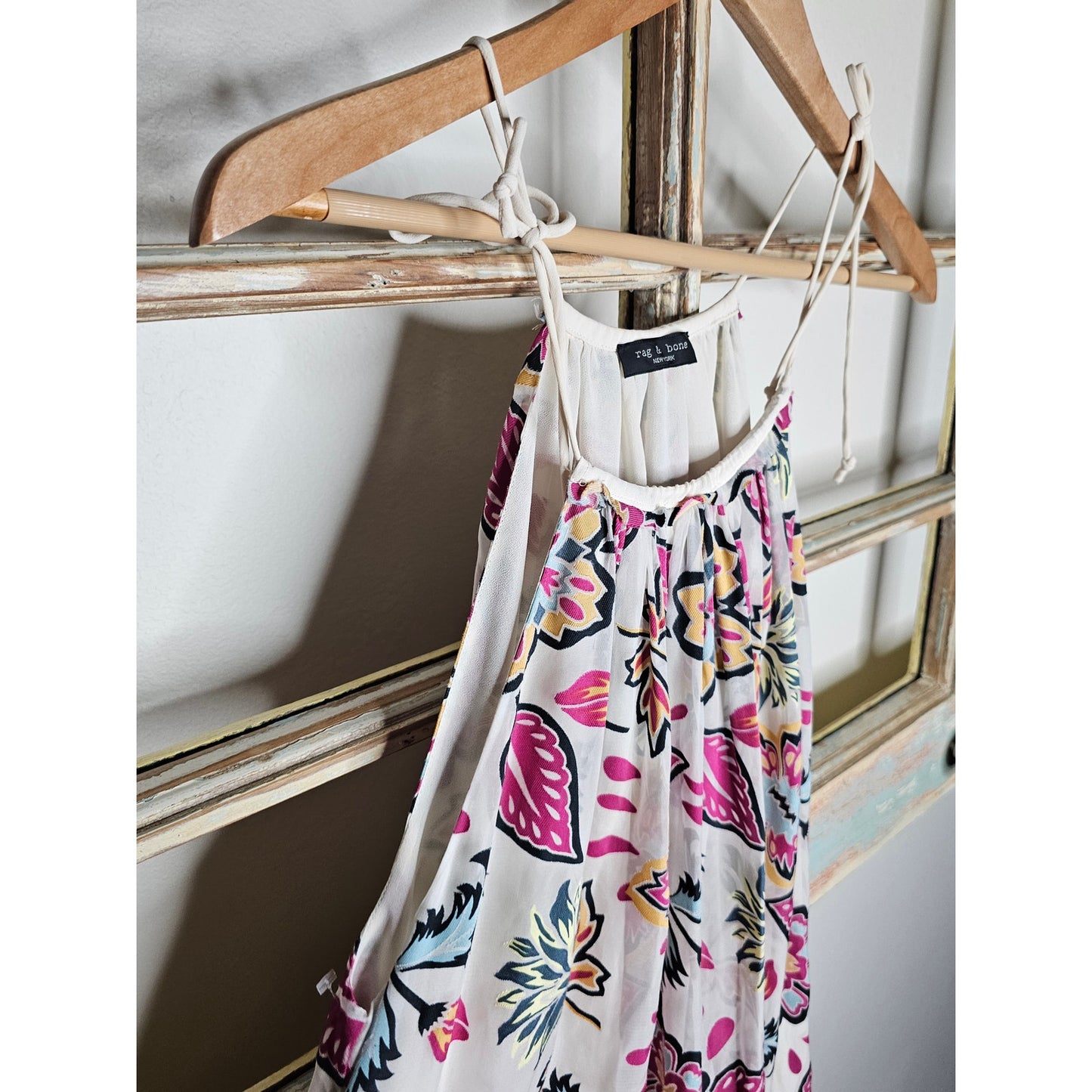 NWOT Rag & Bone Bailey Silk Blend Mini Floral Sleeveless Dress size Medium