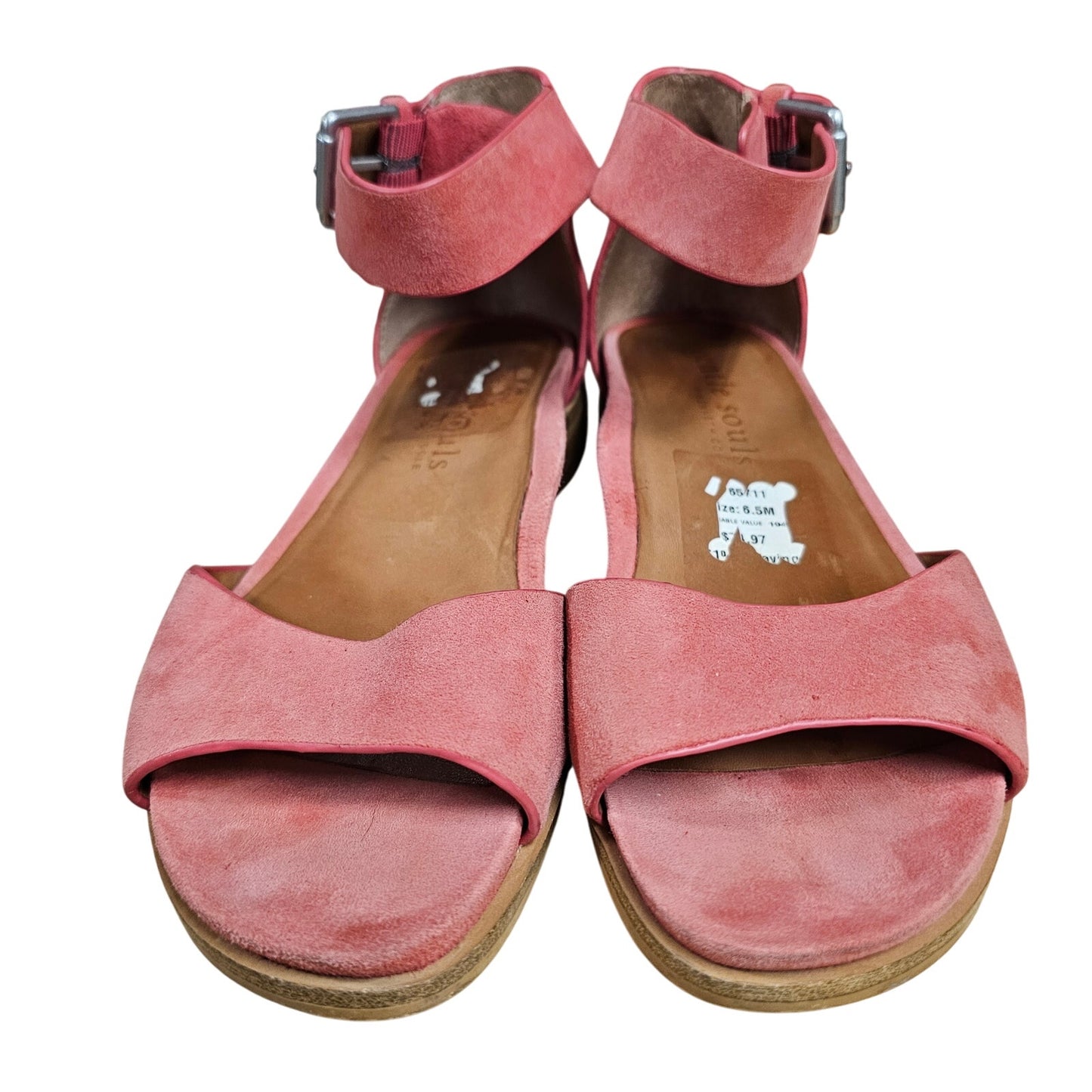 Gentle Souls Leather Gracey Flat Sandals with Ankle Strap Ladies size 6.5