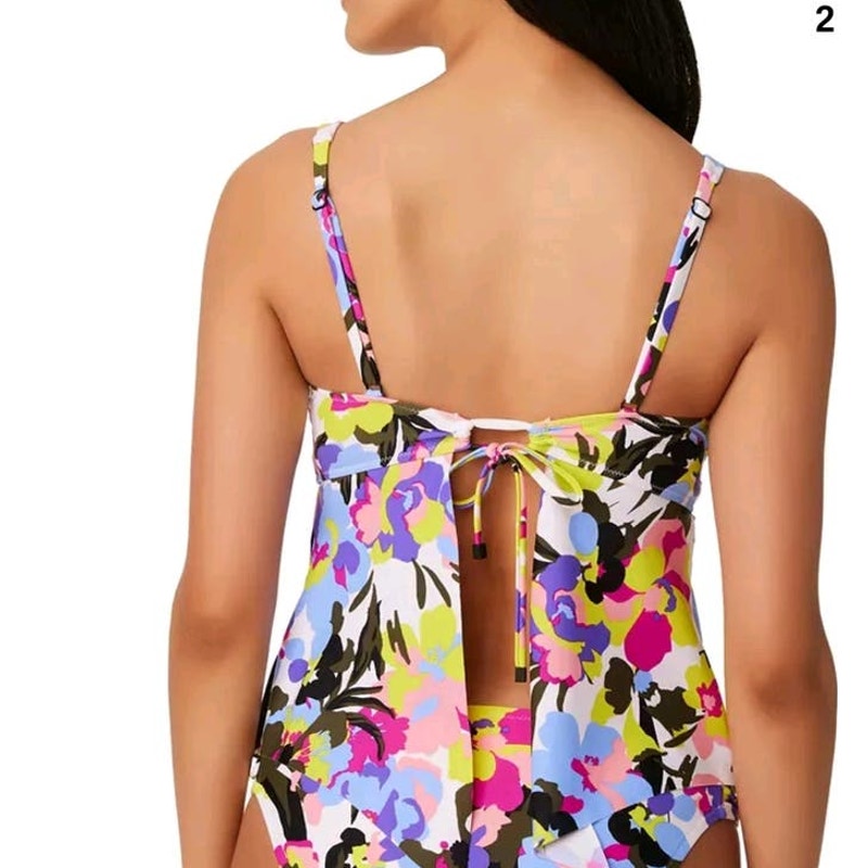 NWT Bar III Paradise Garden top & bikini bottom Swimsuit size Medium