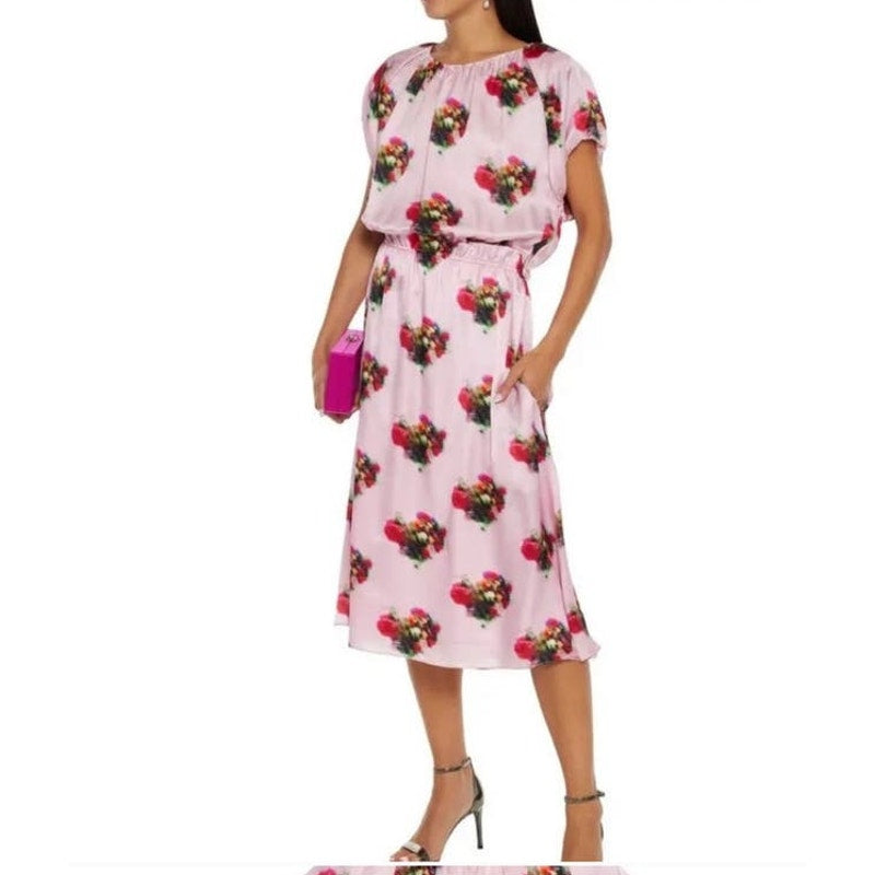 NWT Adam Lippes Floral Silk Midi Dress Ladies Size 0