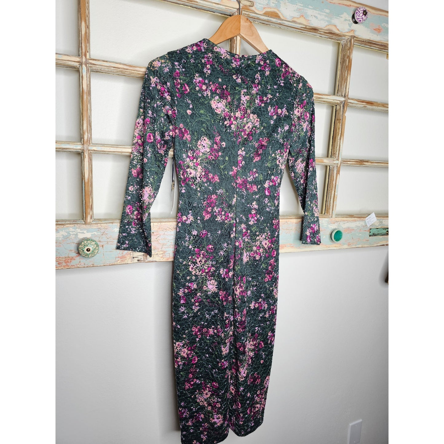 NWT Kenzie Lace Floral Midi Pencil Dress Ladies Size2