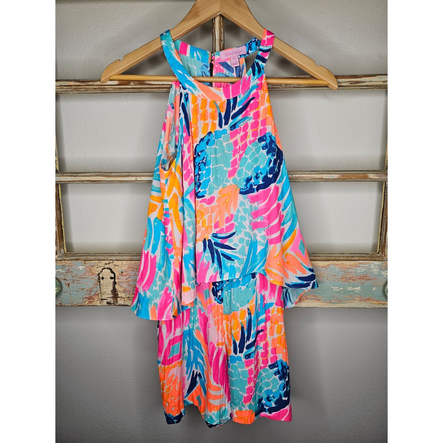 Lilly Pulitzer Edona Romper In Multi Boombay Smashed Ladies size 00