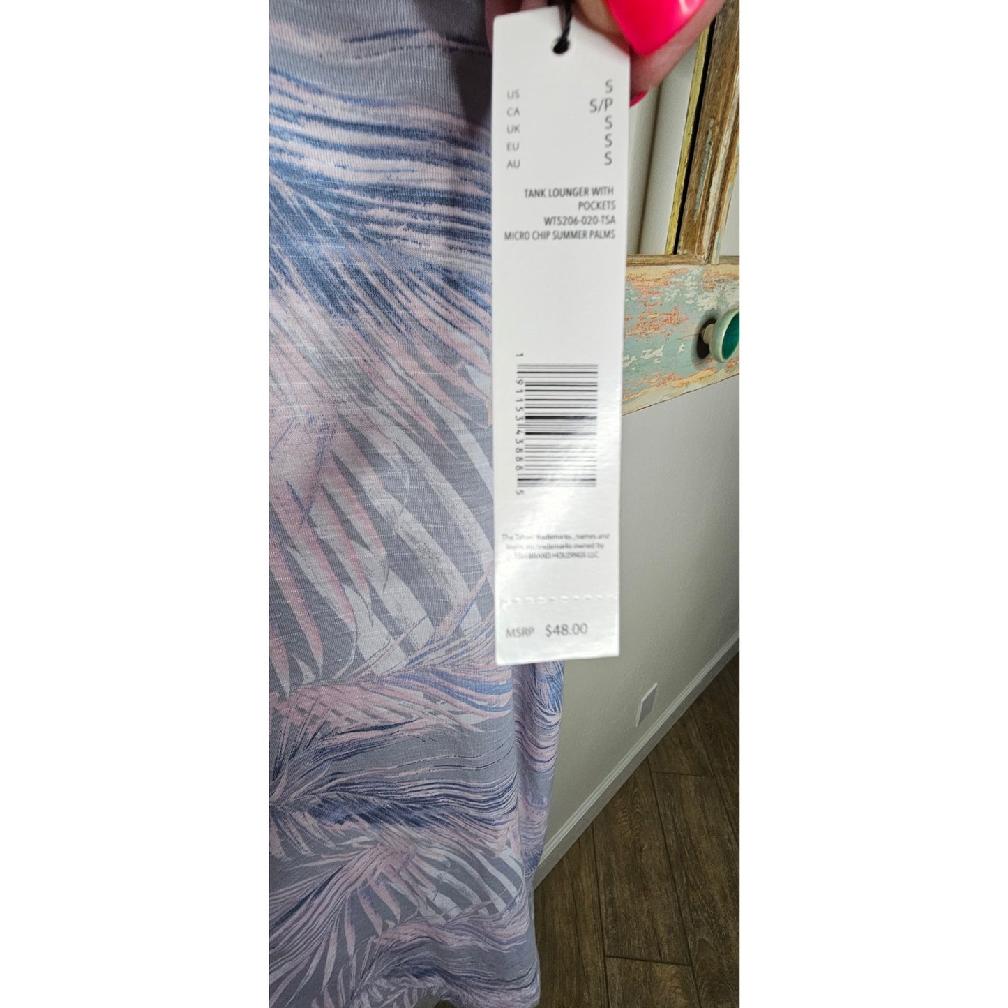 NWT Tahari Summer Palms Sleeveless Dress with Pockets size Small