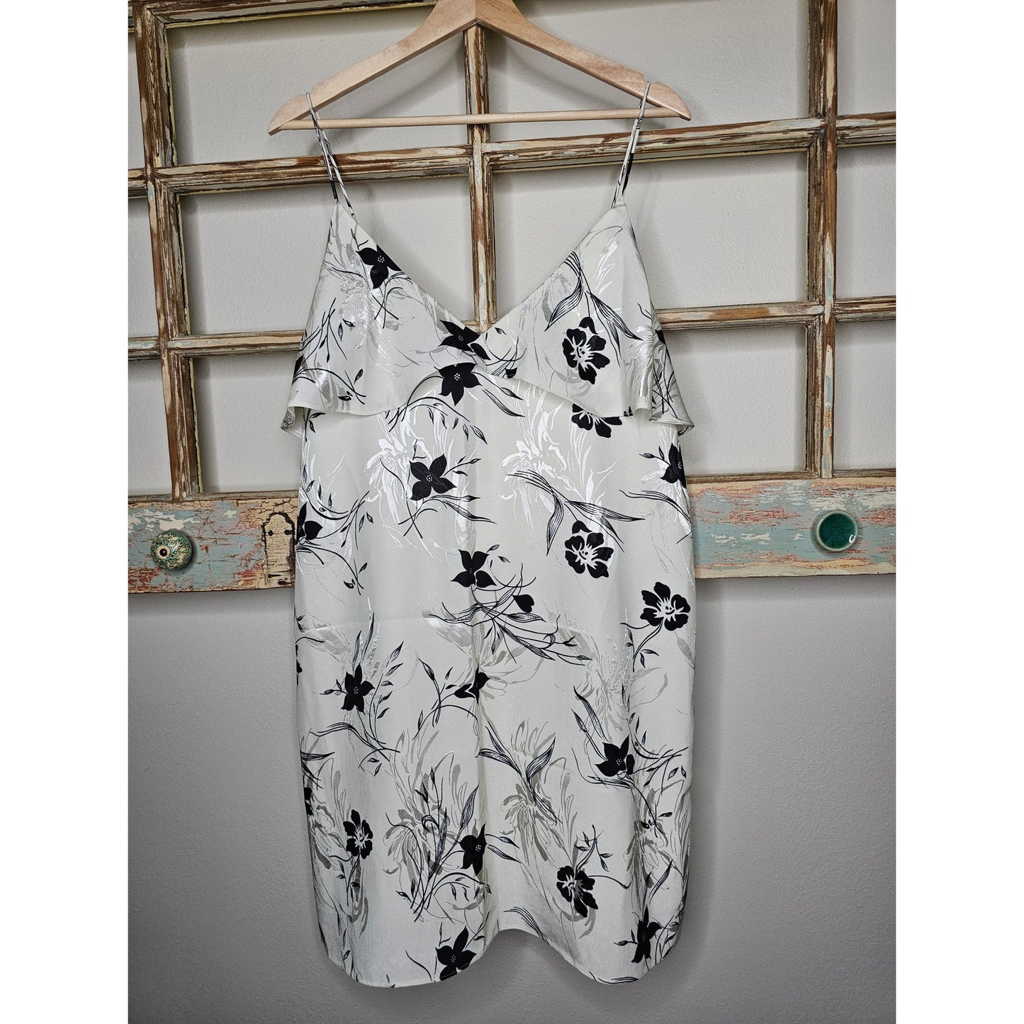 NWT Alice + Olivia Bess Floral Slip Dress Spaghetti Straps size Large