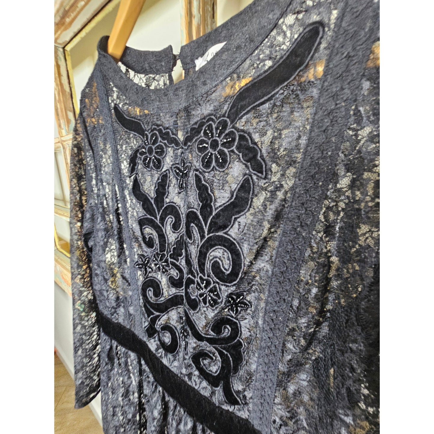NWOT Nanette Lepore Black Lace Sheer Dress Ladies Size 8