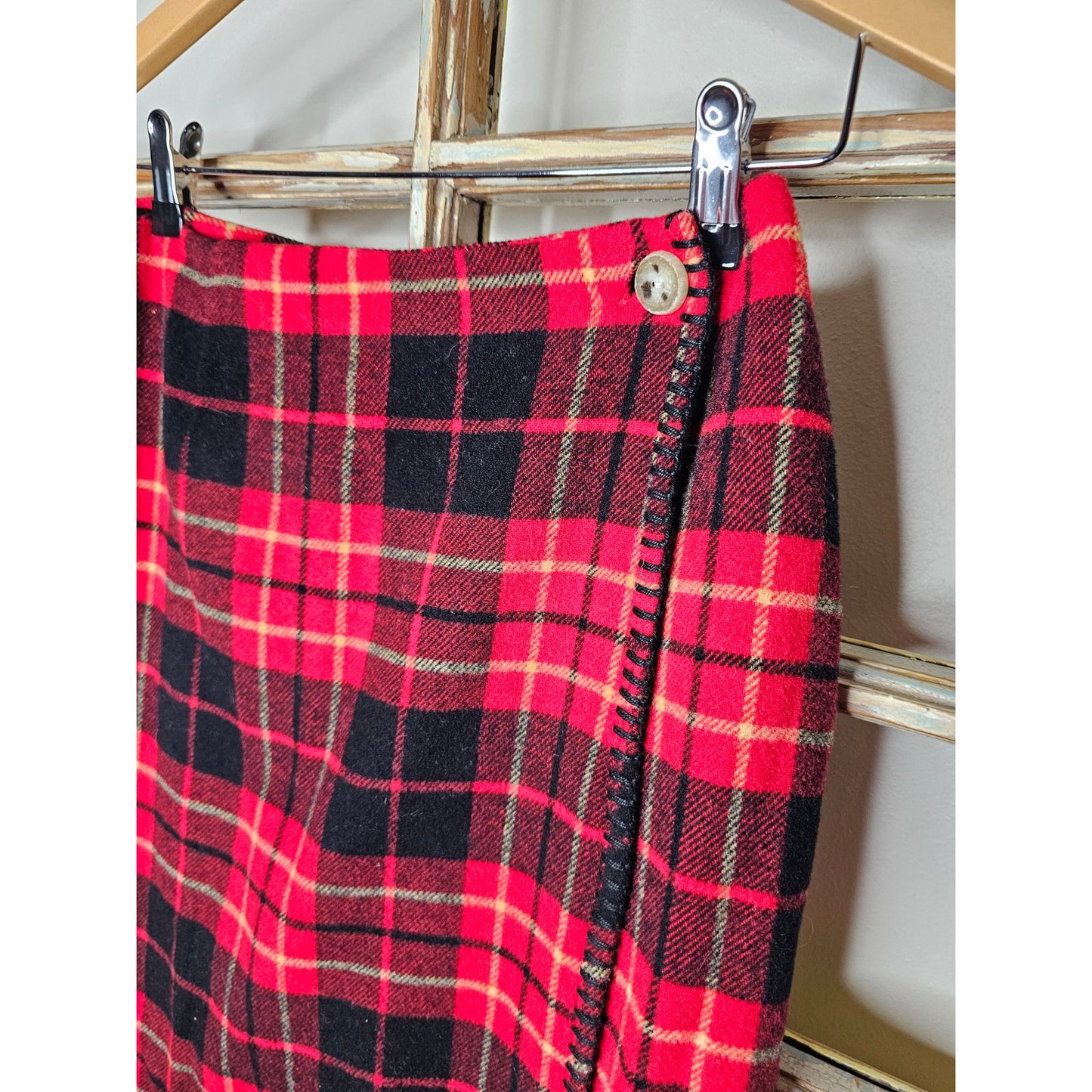 Vintage Gap Straight Wool Midi Wrap Skirt Ladies size 8