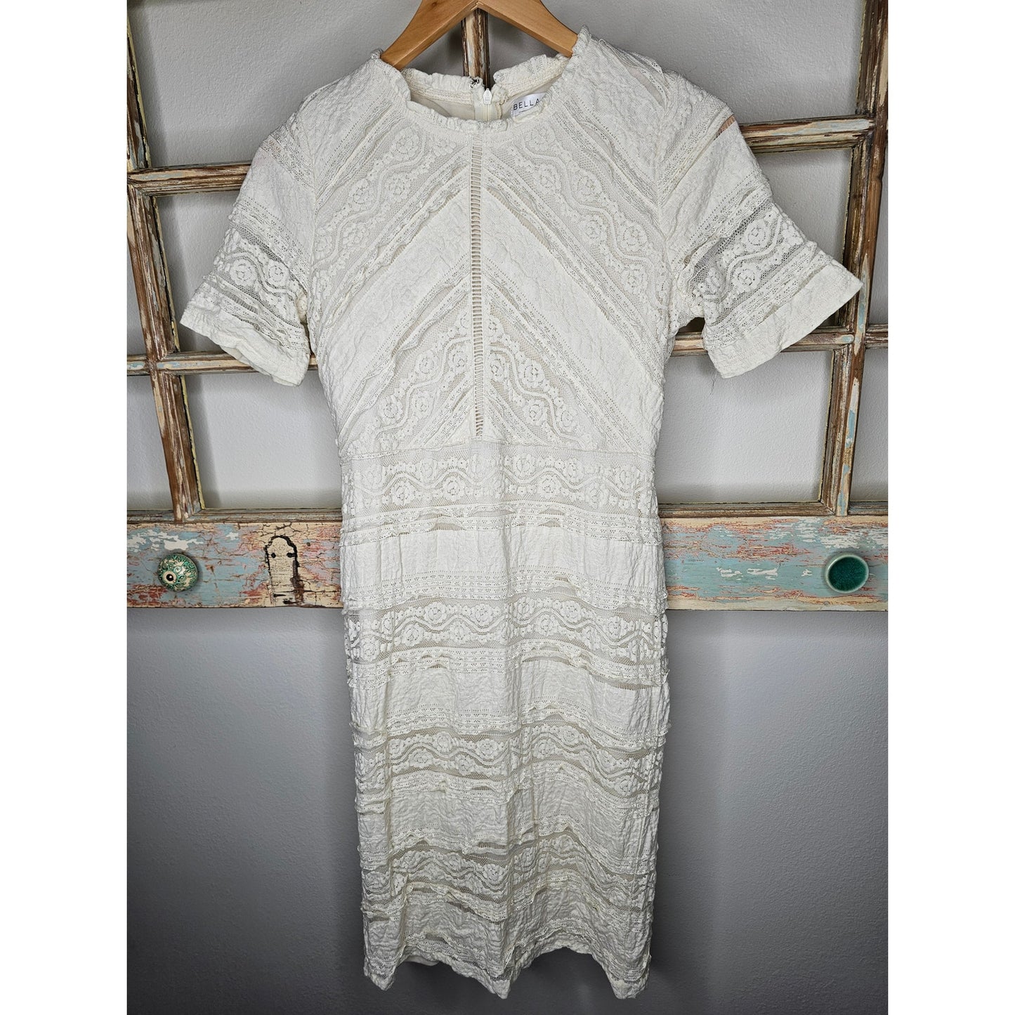 NWT Bebe Strappy Corset Style Dress with Lace Ladies size Small