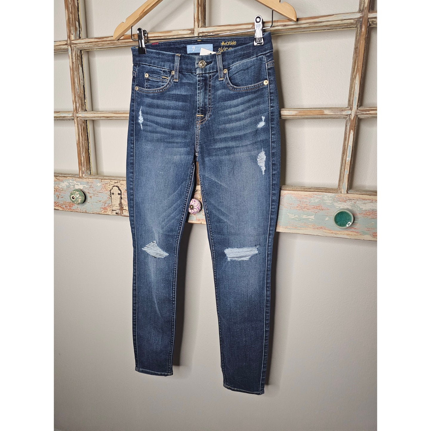 NWT 7 For All Mankind The Ankle Skinny Jeans Ladies size 23