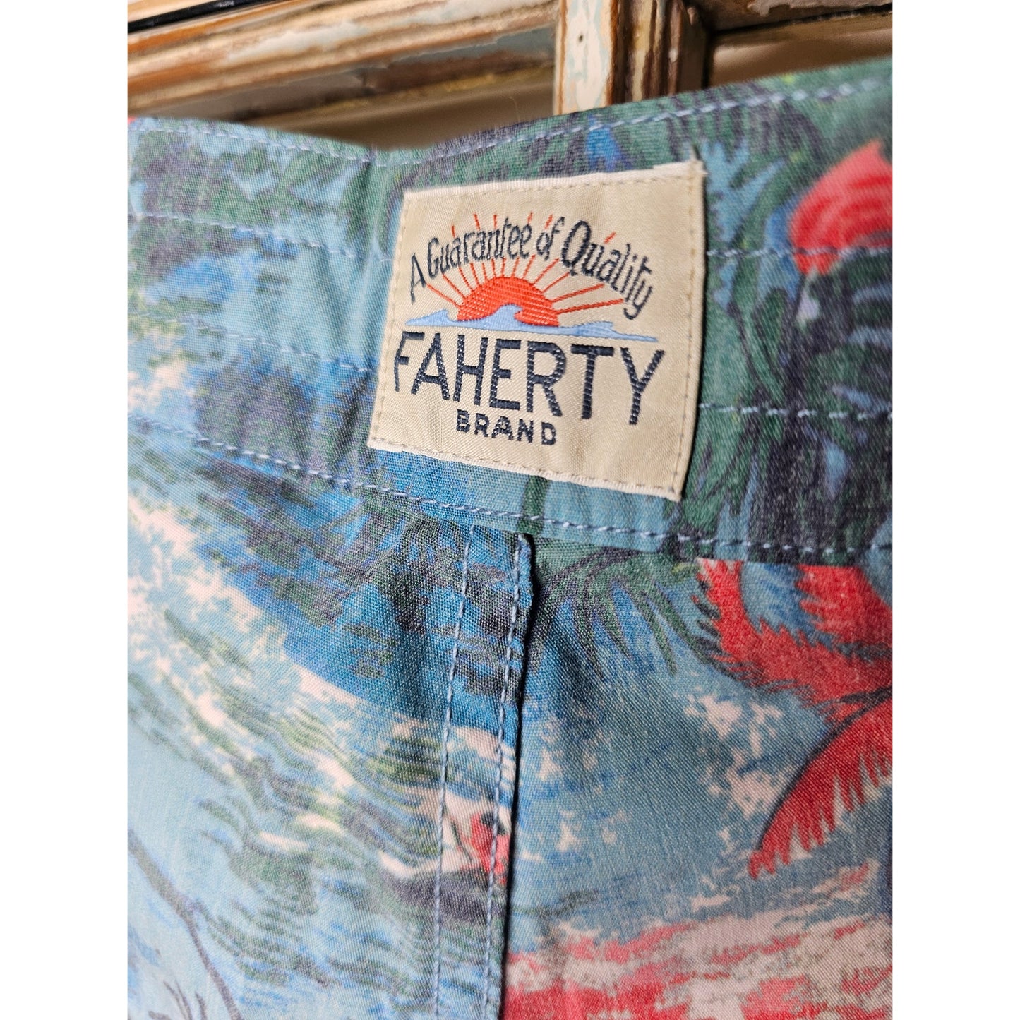 Faherty Men's Board Shorts Swim Trunks Bathing Suit Hawaiian Waist 34
