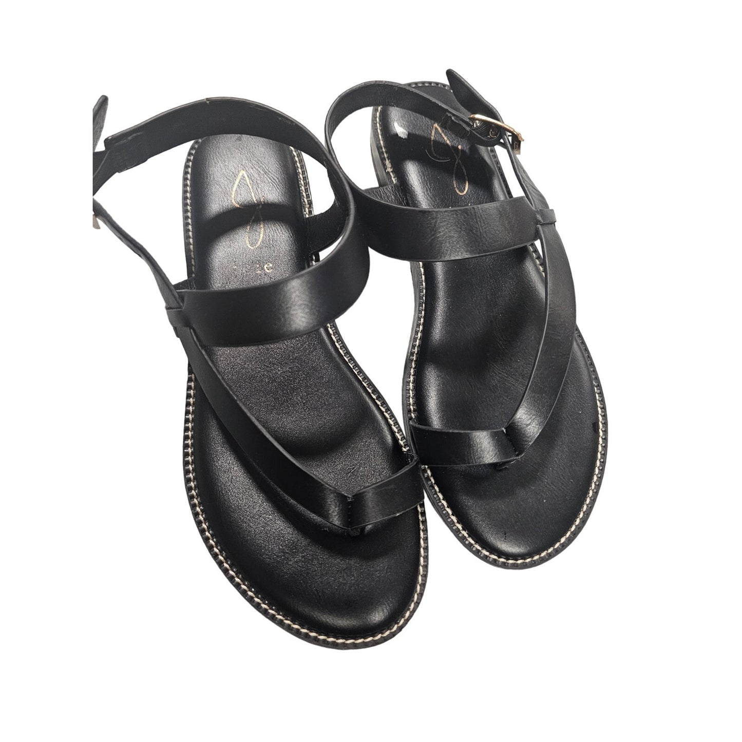 Joie Lennox Black Leather Strappy Sandals W/ Rubber Soles Ladies Size 7