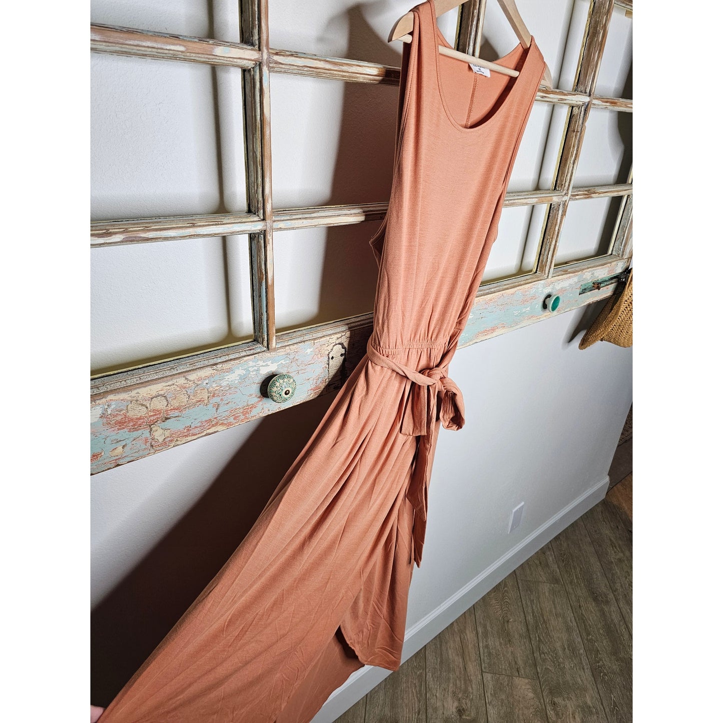 NEW Zenana Persian Orange Wrap Front Sleeveless Dress 22