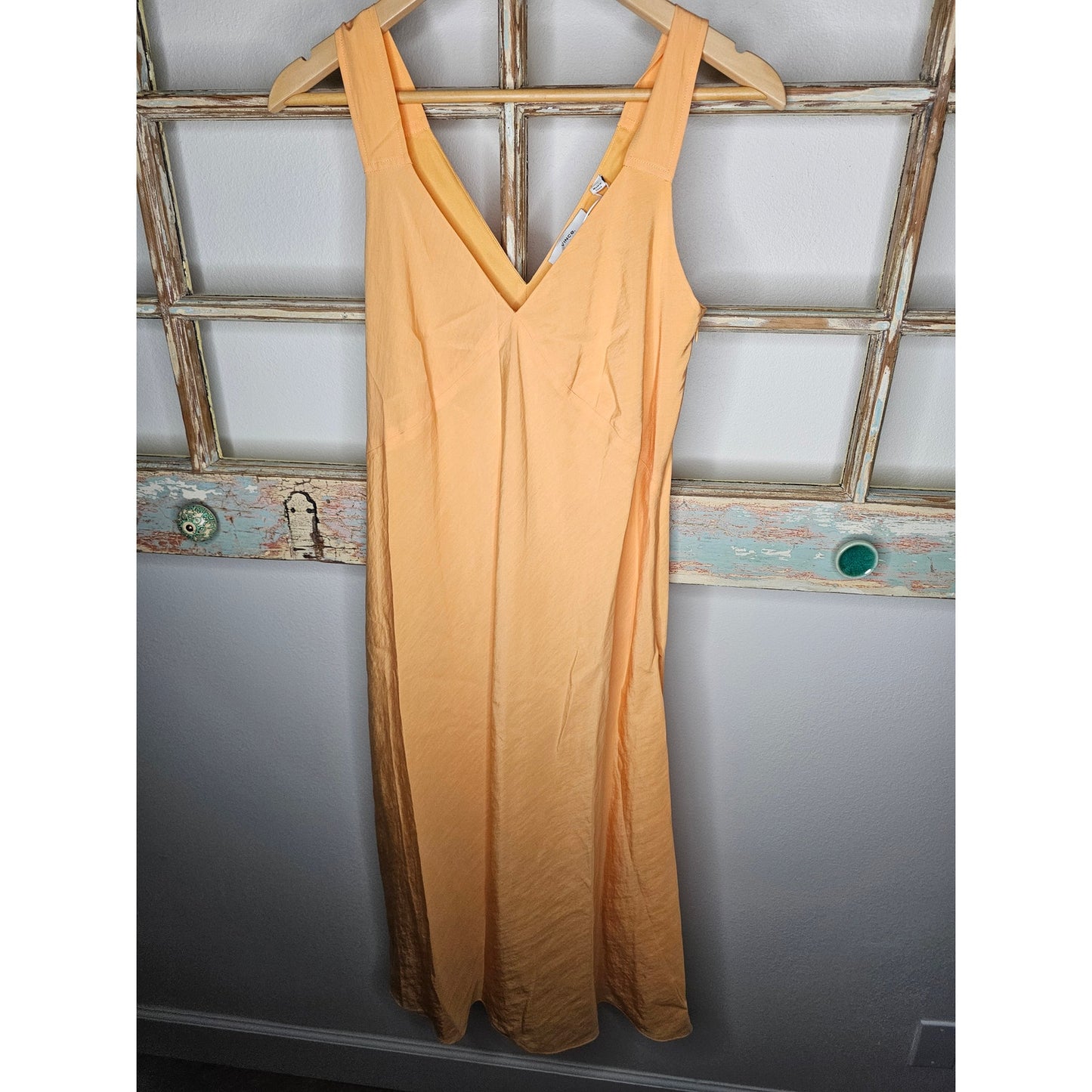 NWT VINCE Cloque lined Midi Dress In Sherbert ladies size Small