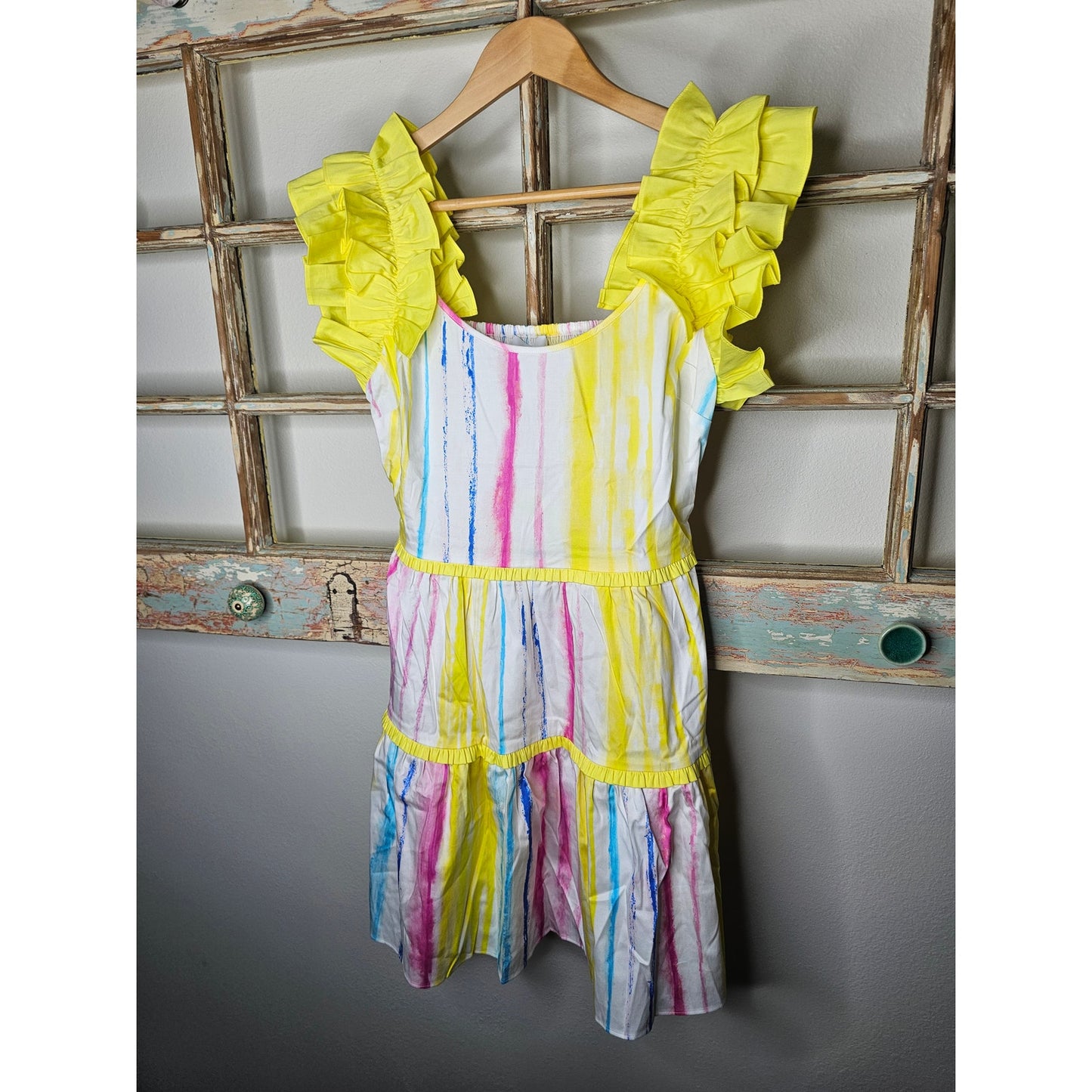 NWT Alden Adair Amora Dress in Caribbean Strip Cotton Ladies size Small