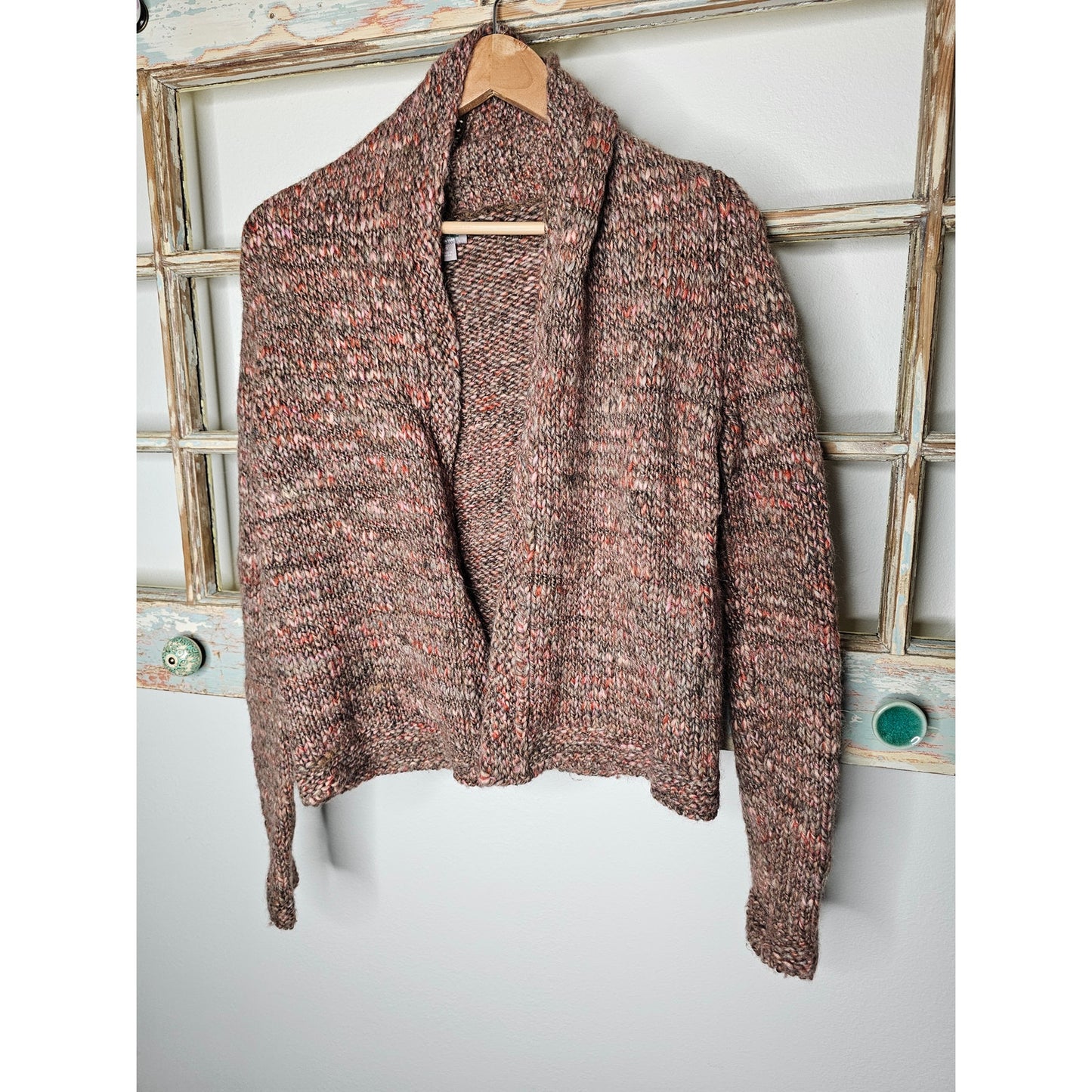J. Jill Italian Yarn Shawl Neck Shorter Open Cardigan Ladies size Small