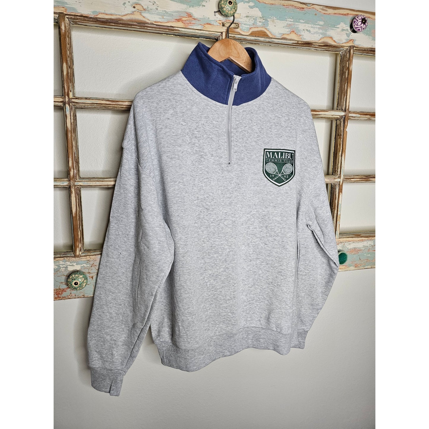 NWT Malibu Tennis Club 1/4 Zip Neckline Patch Left Chest Unisex XXL