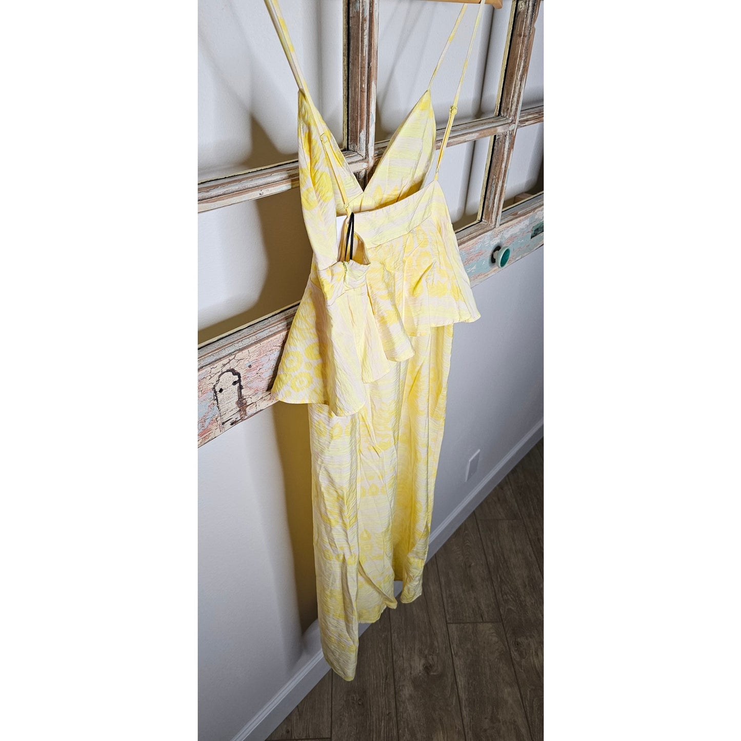 NWT Jenny K Lopez Future Collective Yellow Island Midi Dress Ladies size 6