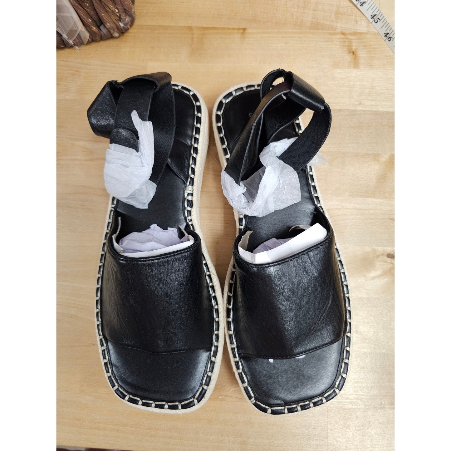 NWT Asos Design Joyful Flatform Espadrilles in black ladies size 7