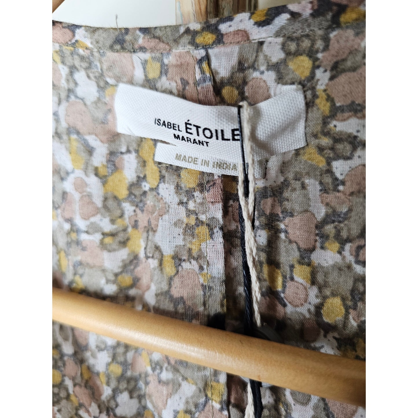 NWT Isabel Marant Etoile Women Lariji Khaki Floral Cotton Mini dress Size 42 / 10