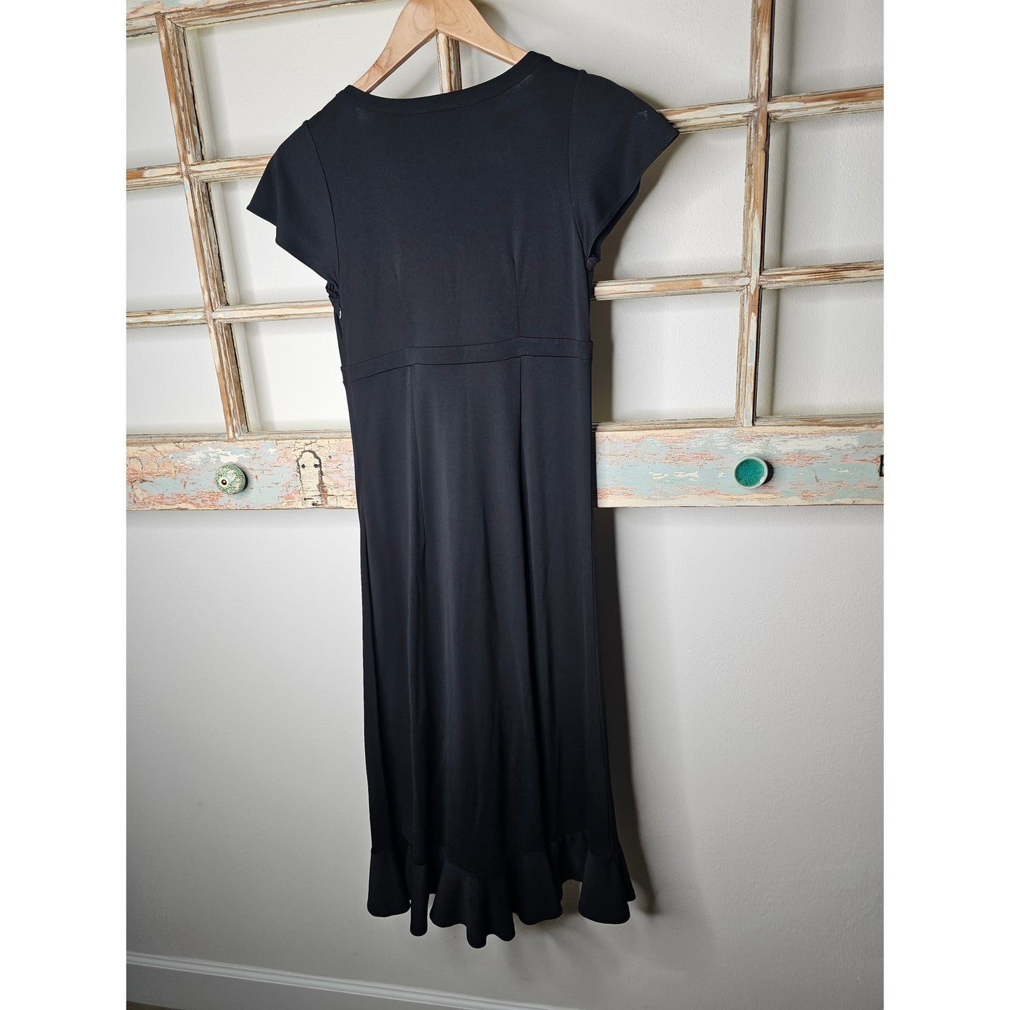 Loft Ann Taylor Black Short Sleeve Straight Dress Ladies Size 4