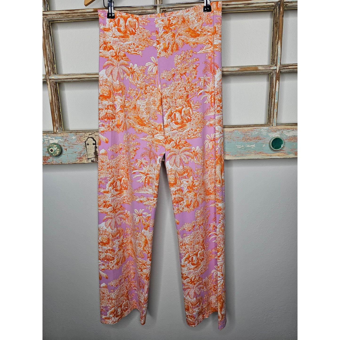 Toile Orange/Purple Comfy Lounge Leisure Pants Size Medium