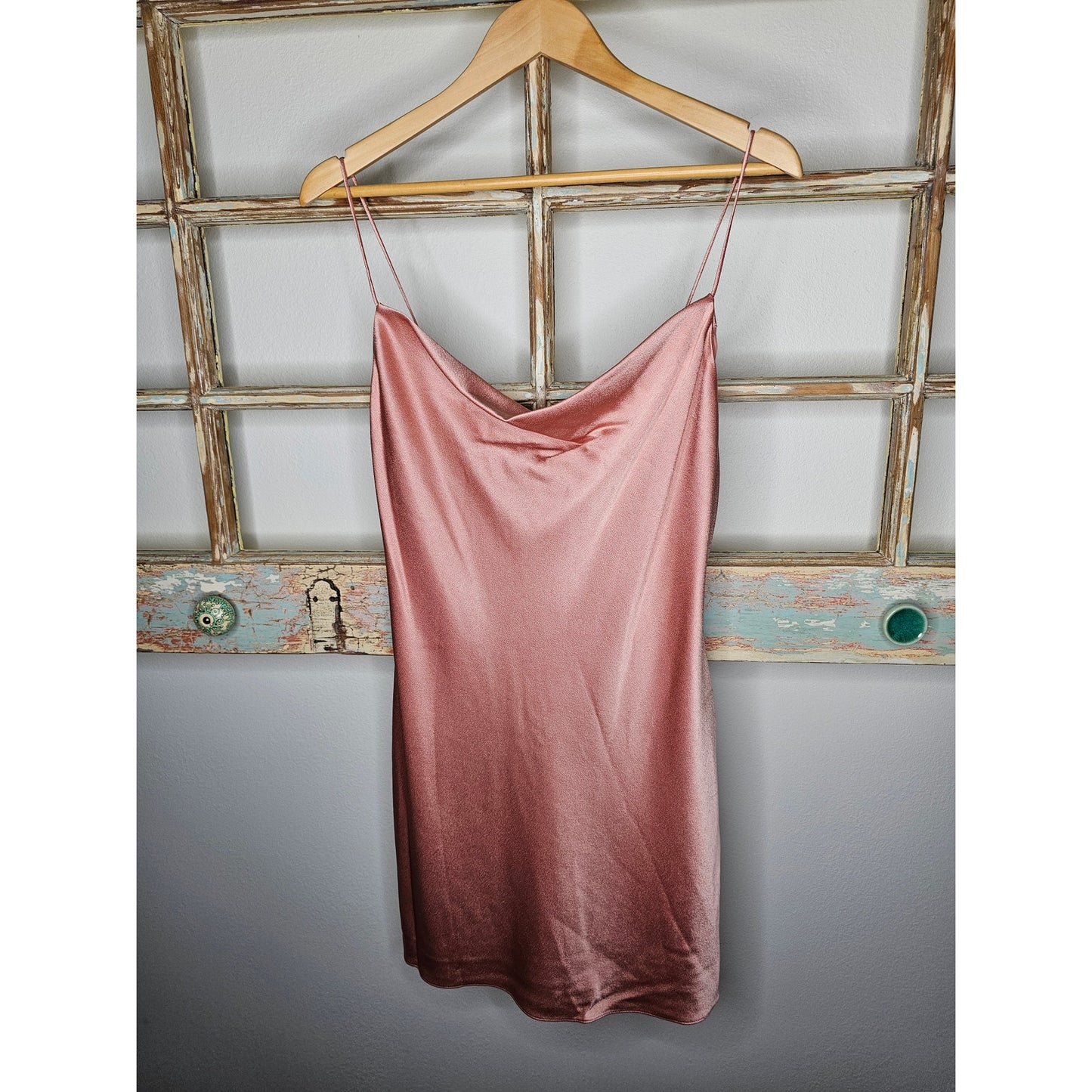 NWT Alice + Olivia Rose Tan Lined Mini Slip Dress Size 10