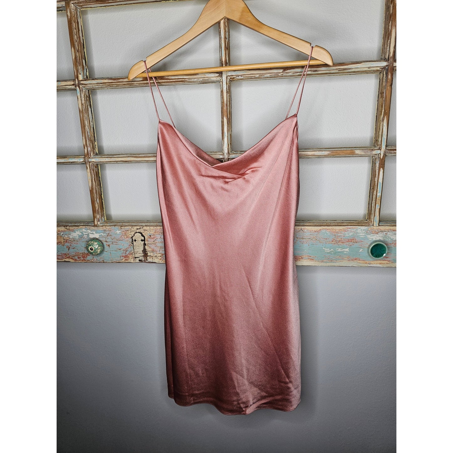 NWT Alice + Olivia Rose Tan Lined Mini Slip Dress Size 10