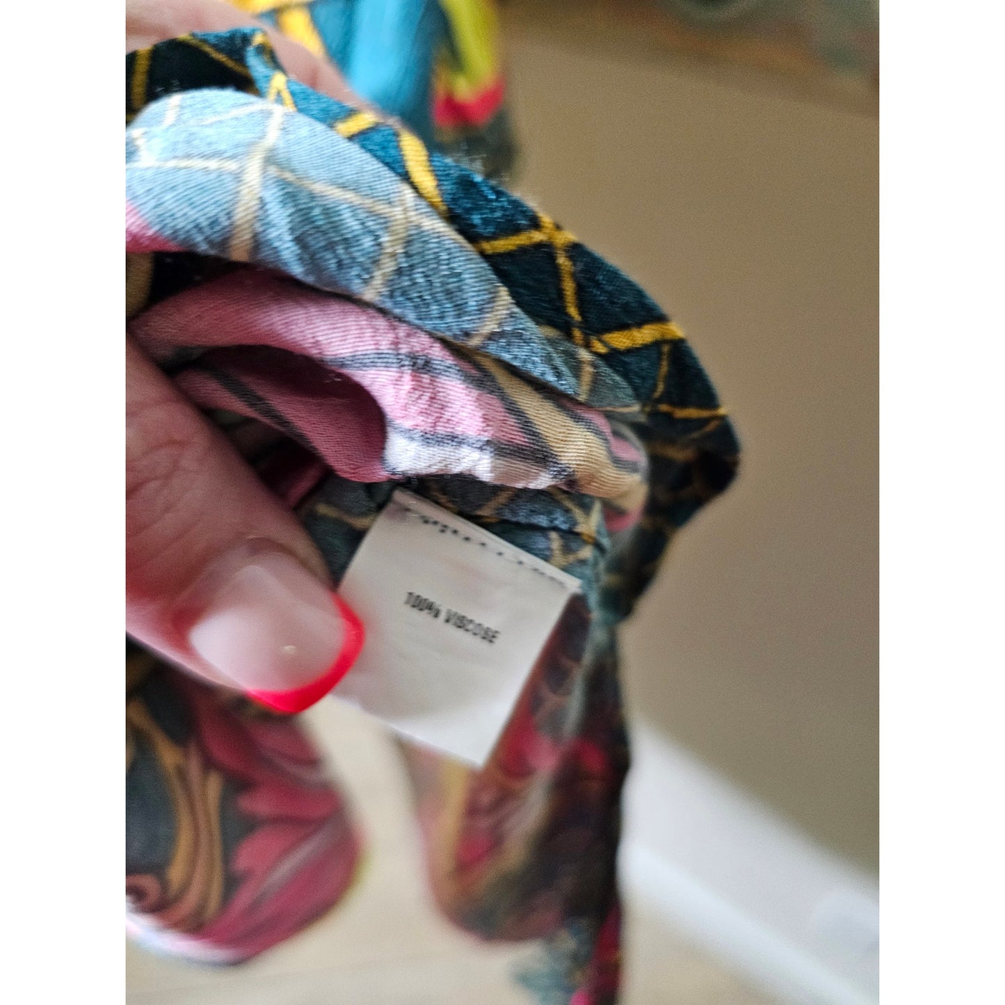 Anthropologie Bl^nk One Size Vibrant Whimsy Floral Kaftan