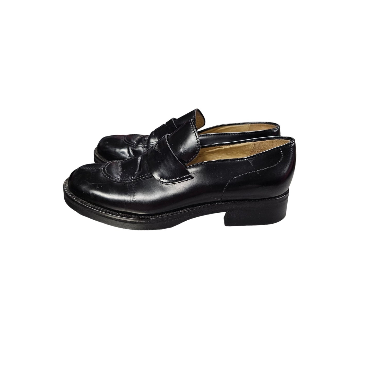 Fieramosca & Co Ladies Black Leather Loafers Size 6