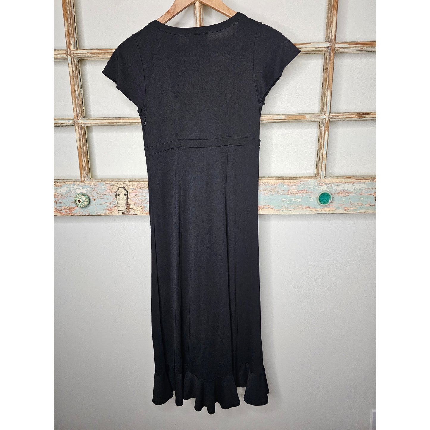 Loft Ann Taylor Black Short Sleeve Straight Dress Ladies Size 4