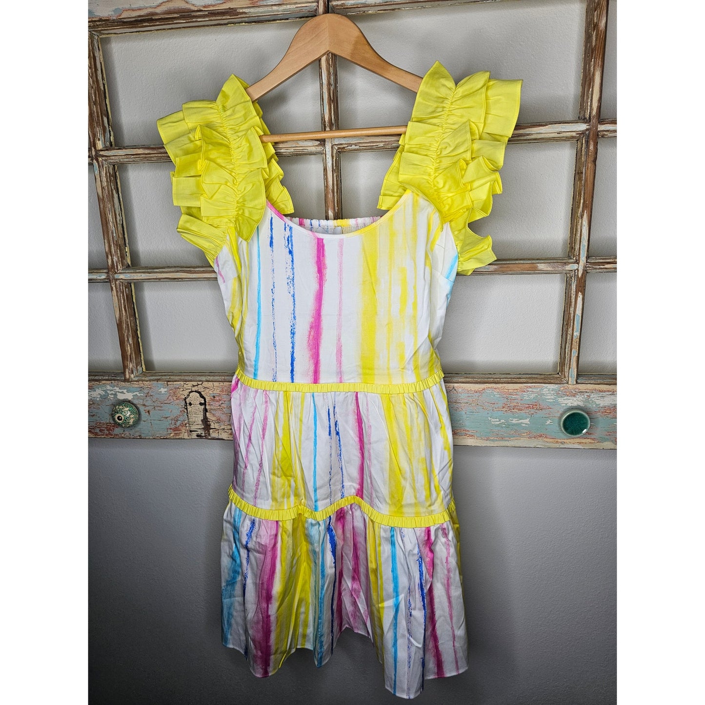 NWT Alden Adair Amora Dress in Caribbean Strip Cotton Ladies size Small