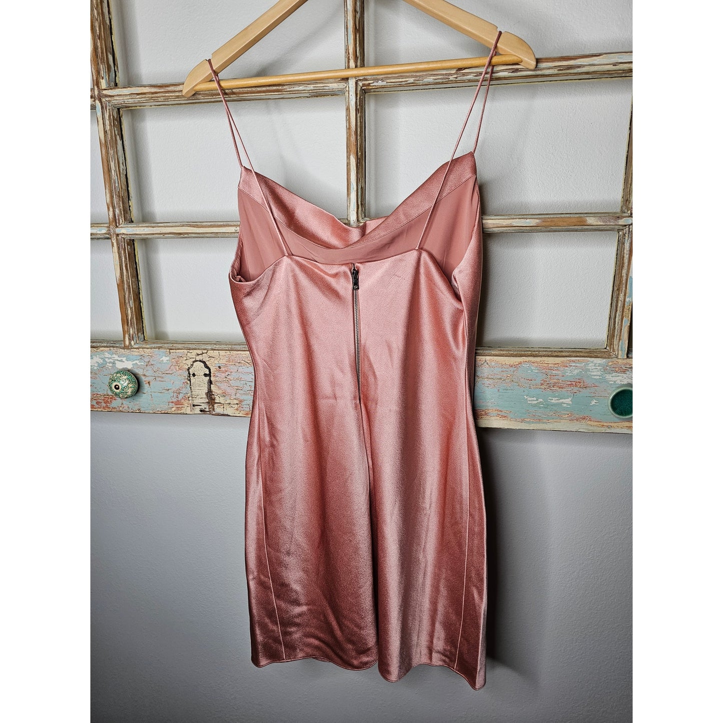 NWT Alice + Olivia Rose Tan Lined Mini Slip Dress Size 10