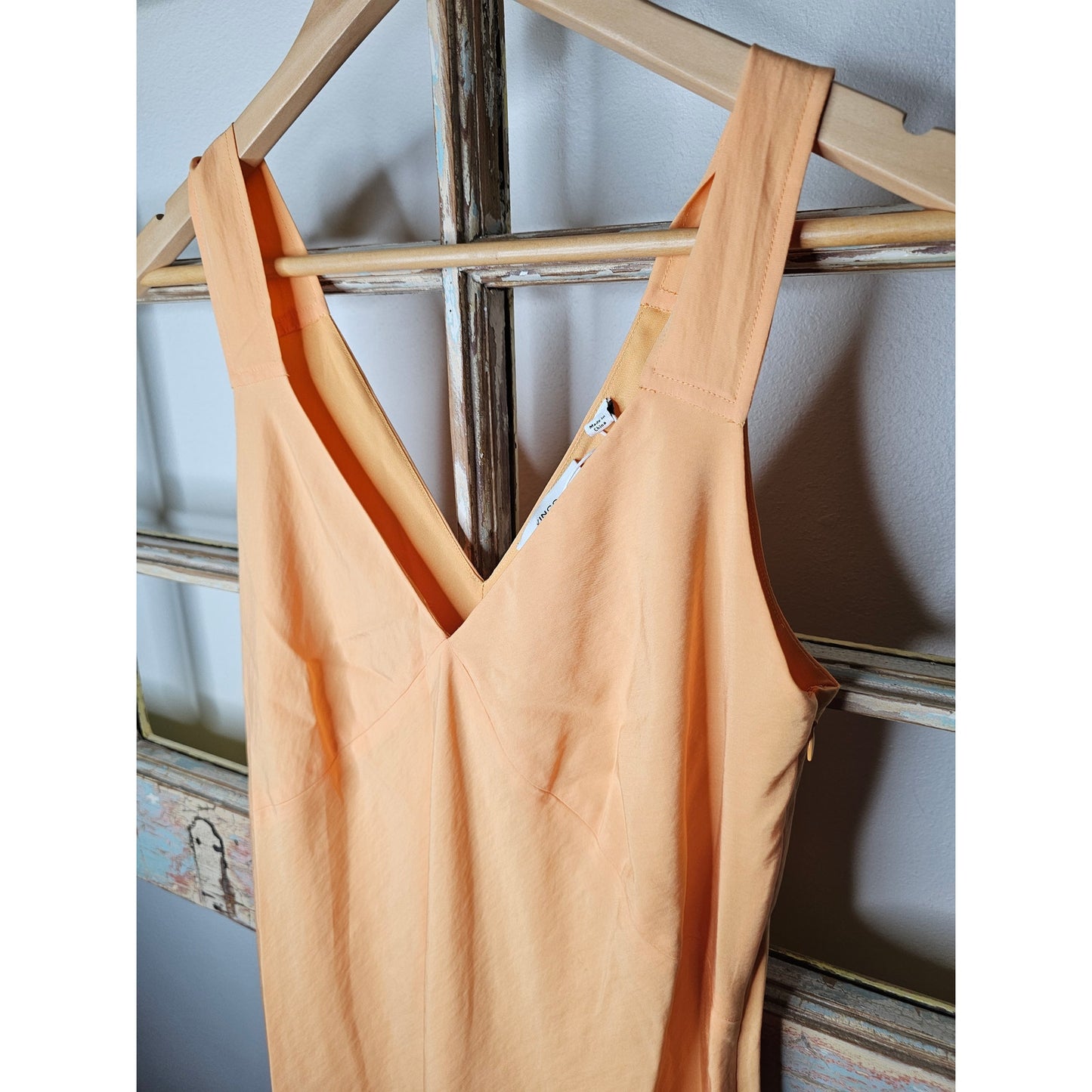 NWT VINCE Cloque lined Midi Dress In Sherbert ladies size Small