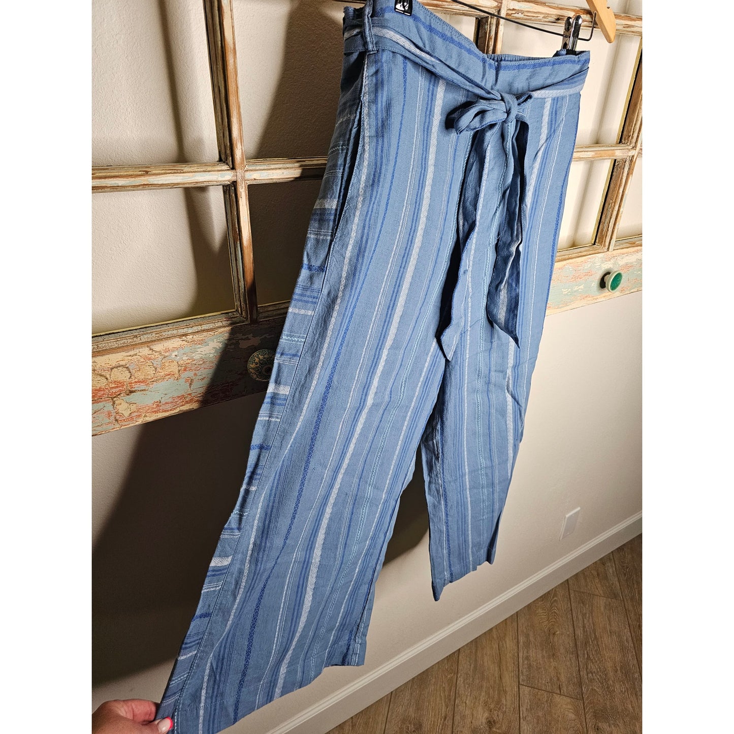 NWT Anthropologie Linen Laguna Cropped Ladies Wide Leg Pants size XL