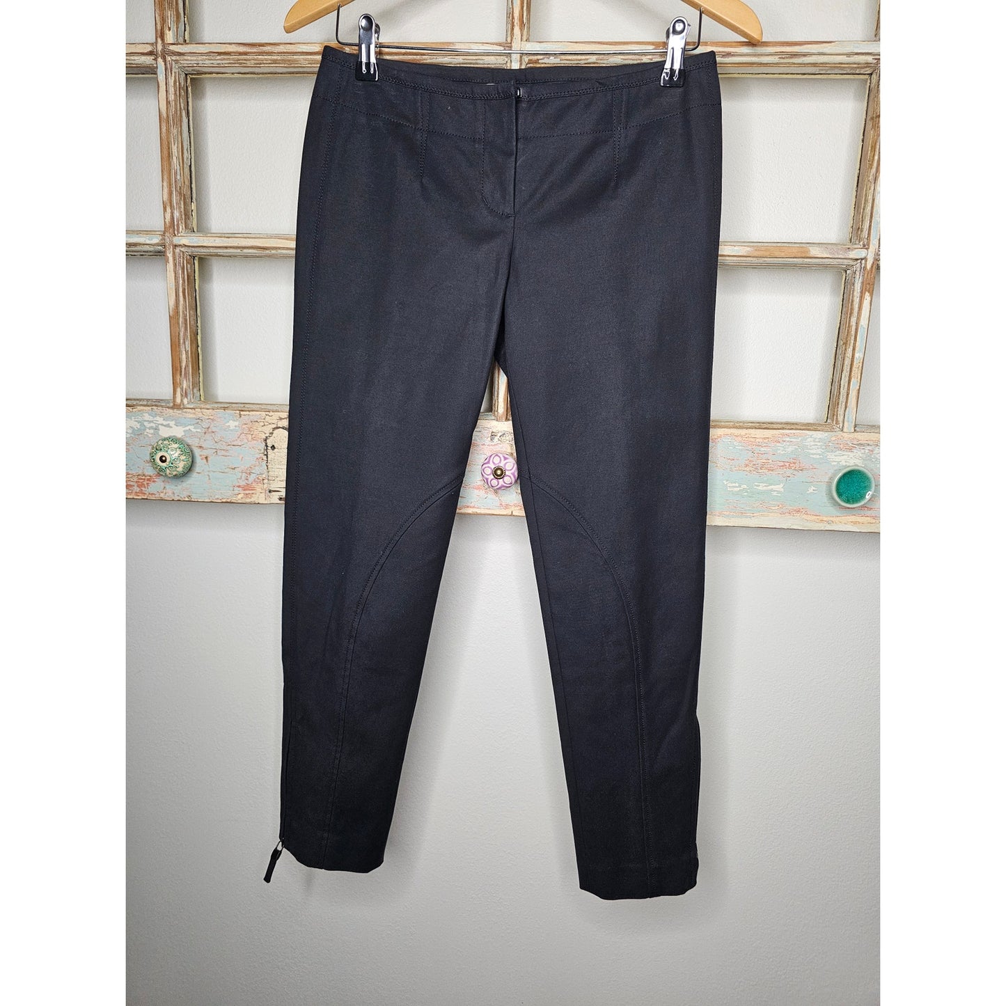 KaufmanFranco Black Midrise Pants with zipper back/side zipper size 4 /40
