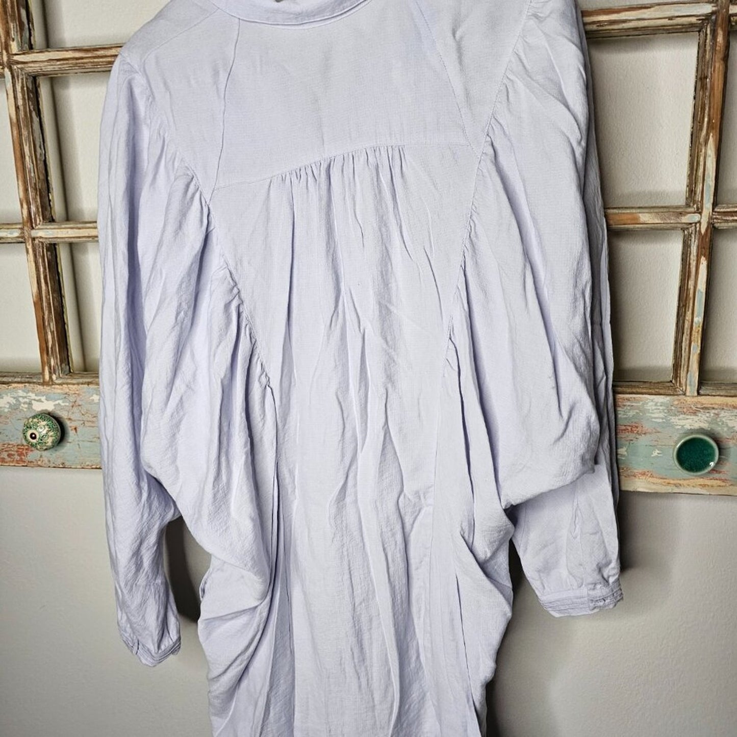 Free People Light Lilac Oversized Button Up W/ Slouchy Pockets Ladies Size Small