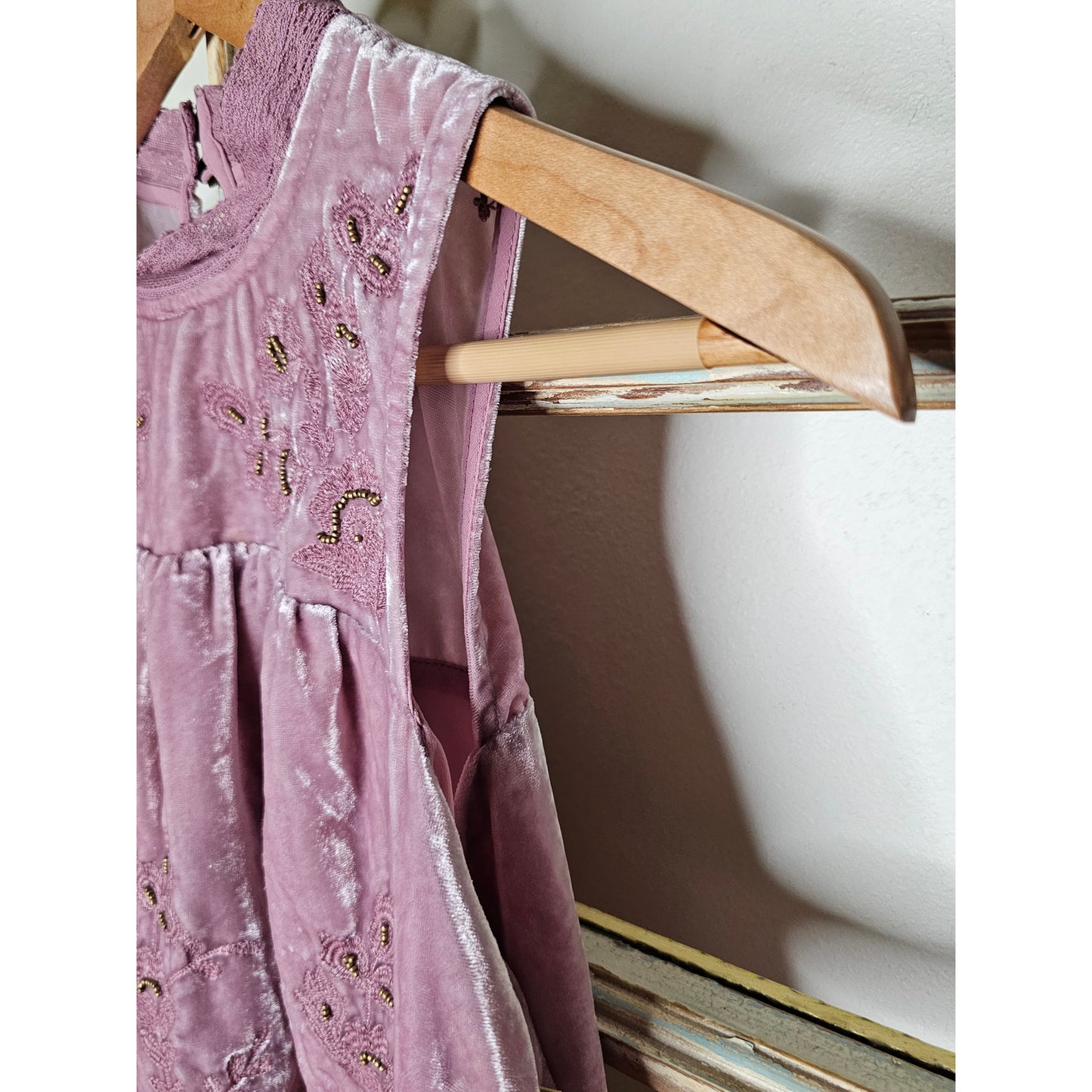 Anthropologie Floreat Sleeveless Crushed Velvet Top Size XS