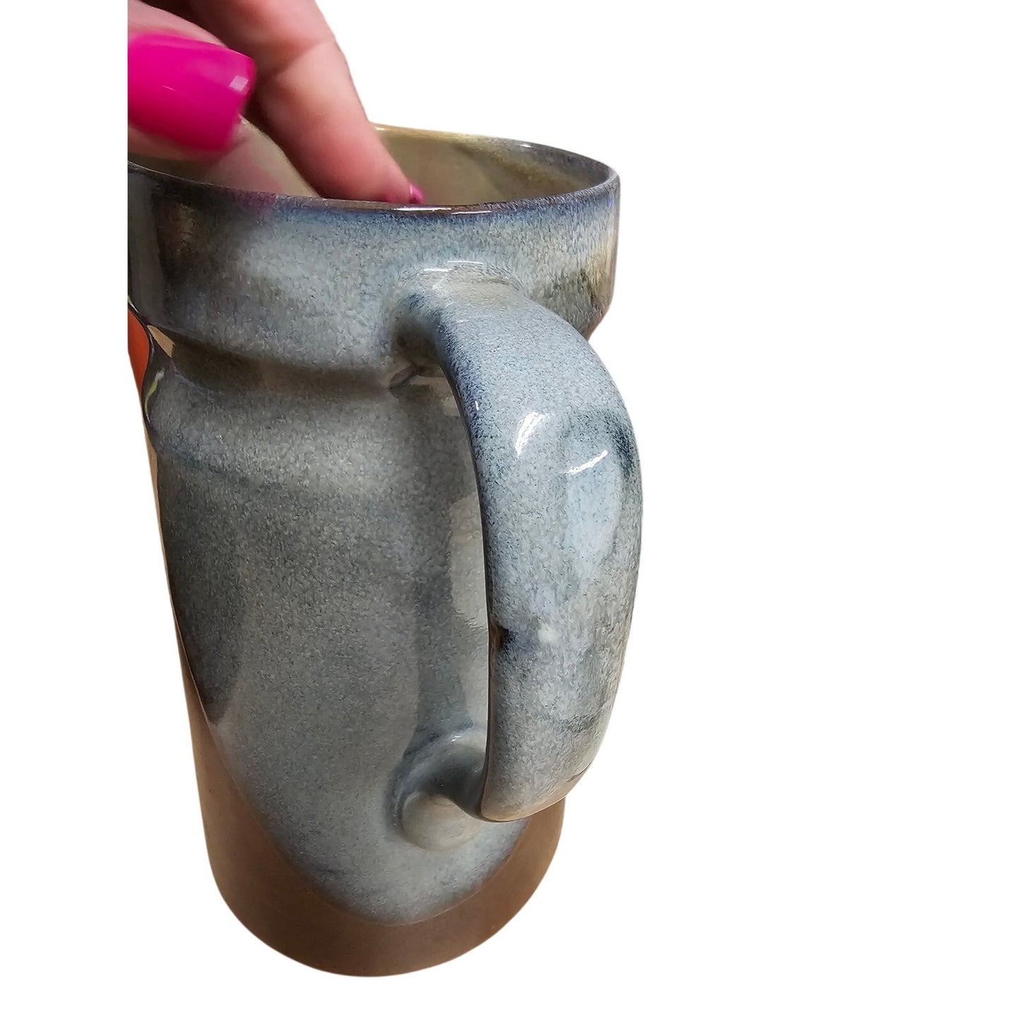 MCM Pottery Robert Maxwell Geometric Pitcher 5 1/2" X 9"