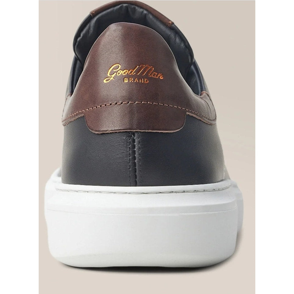 NIB Good Man Brand Legend London Black Sneaker with Brown Accent Men's size 10