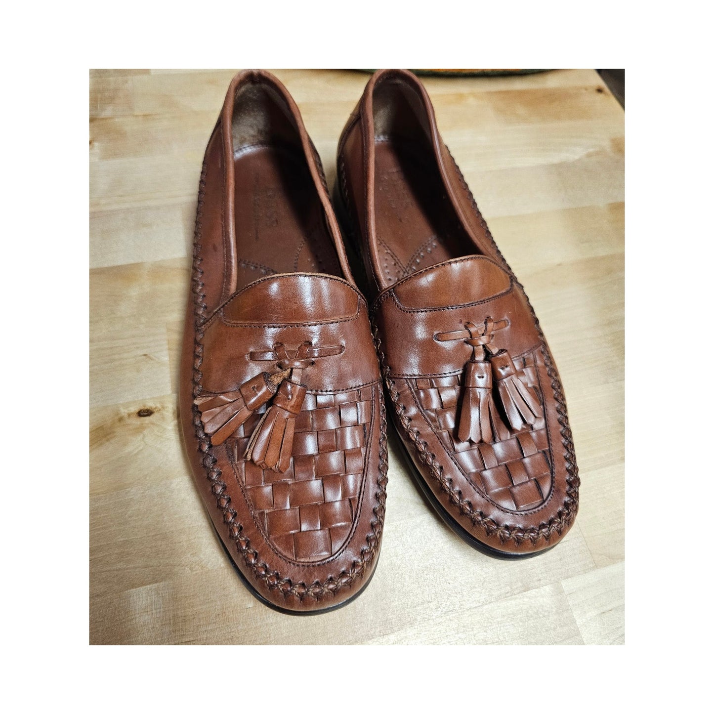 G.H. Bass & Co. Leather Tassel Slide On Loafers Men's Size 8.5