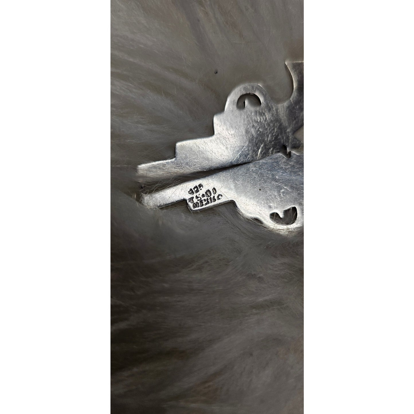 Mexico 925 large Silver Revolver Earrings with Shepherd Hook back 2" X 1"