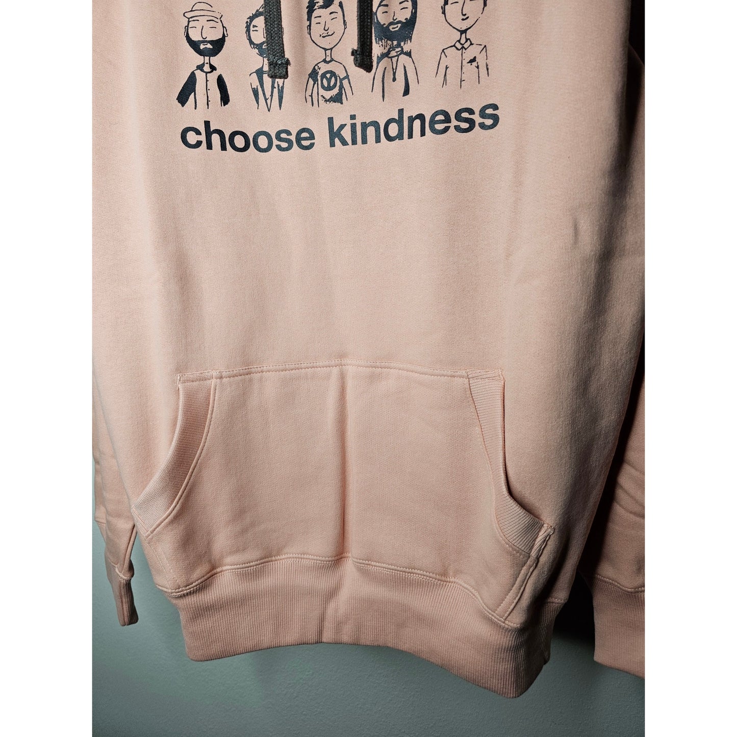 NWT Pink Hoodie "Choose Kindness" with Characters Men's size large