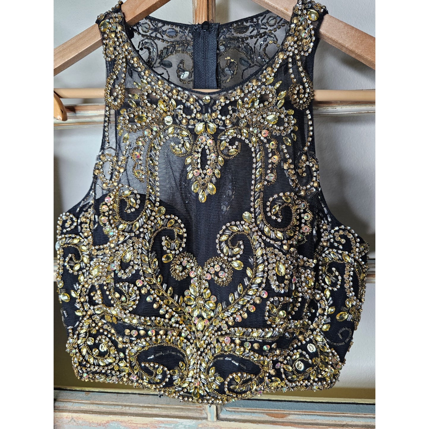 Formal Dress Camille La Vie Two Piece Sleeveless Gem With Long Skirt Ladies Size 2