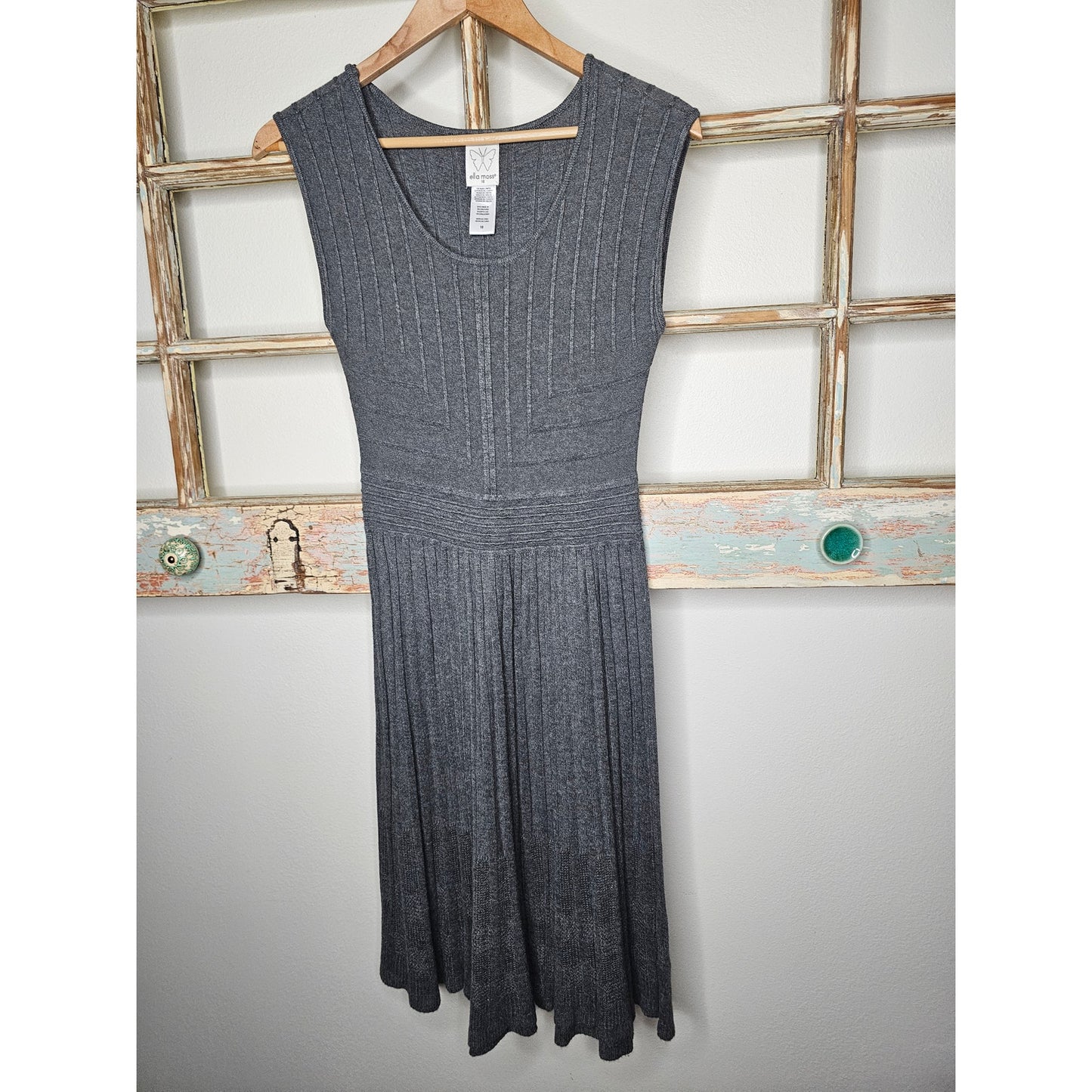 Ella Moss Sleeveless Pleated Sweater Dress Ladies Size Medium