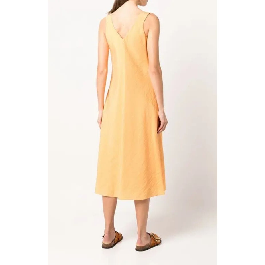 NWT VINCE Cloque lined Midi Dress In Sherbert ladies size Small