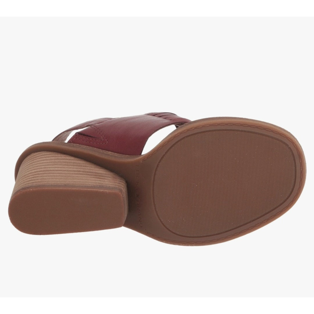NWT Lucky Lemia Wedge Sandals in Brownstone color Ladies size 8.5