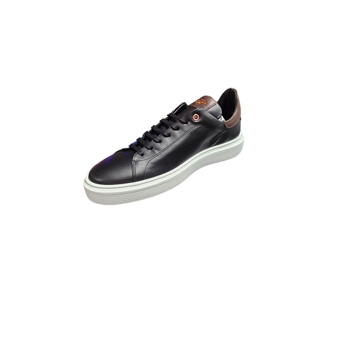 NIB Good Man Brand Legend London Black Sneaker with Brown Accent Men's size 10