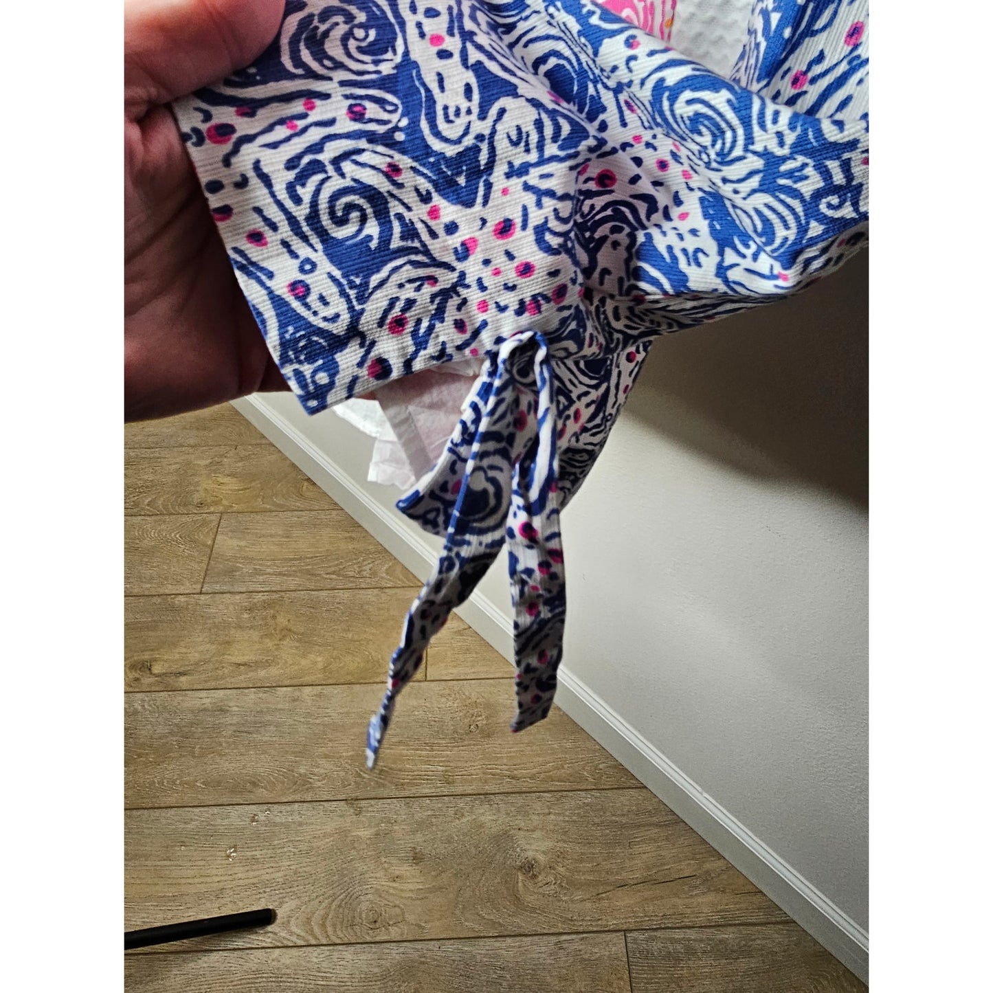 Lilly Pulitzer Starfish Pink, Blue & White Shift Dress Ladies Size 2