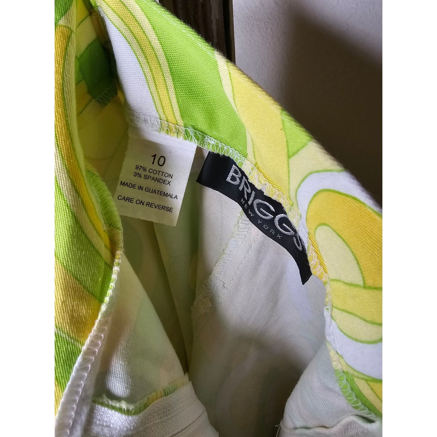 Retro MOD 60's Vibe Skort Ladies Size 10 yellows & Greens