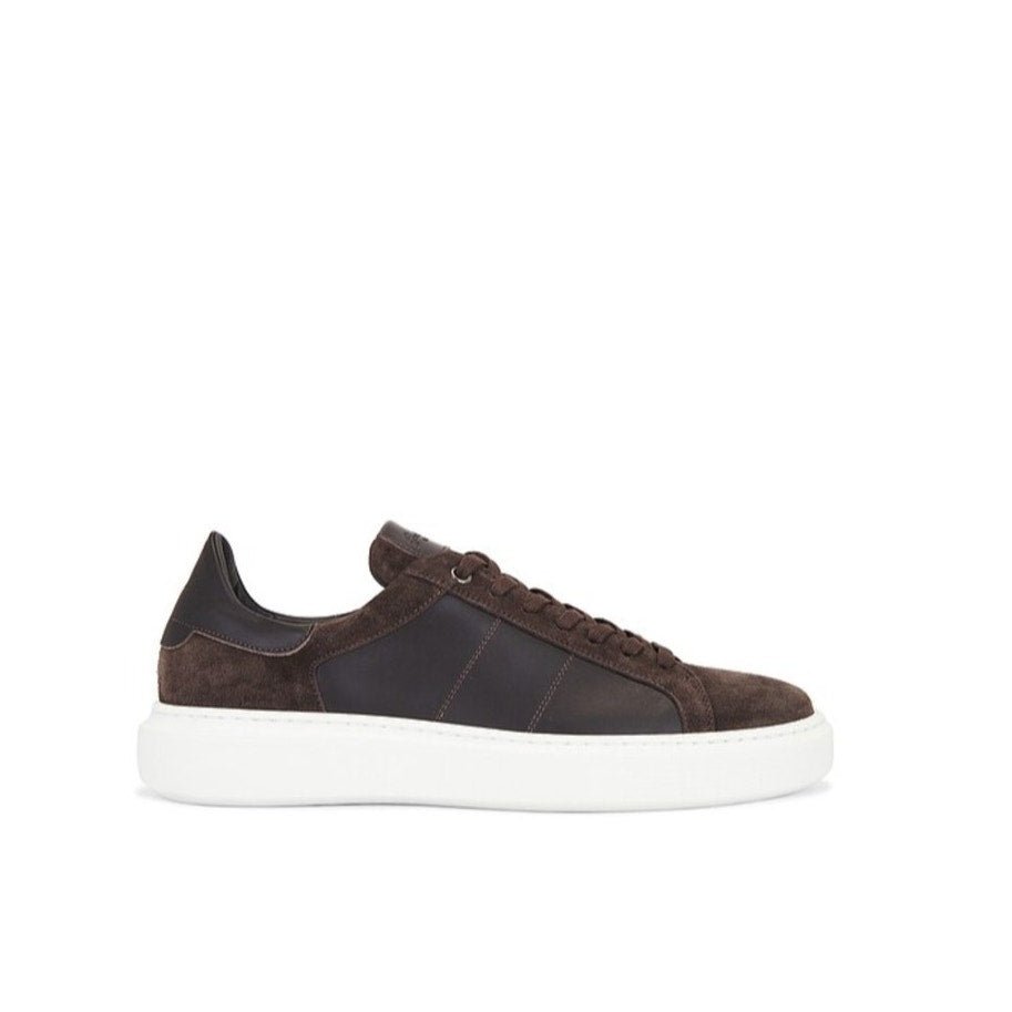 NIB Legend London Ace Italian Made Leather Chocolate Brown Sneaker size 10.5